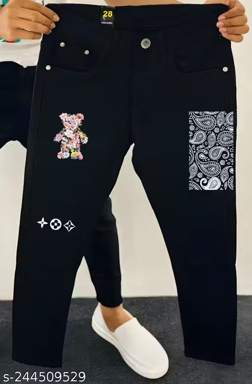 Stylish Glamarous Men Black Jeans